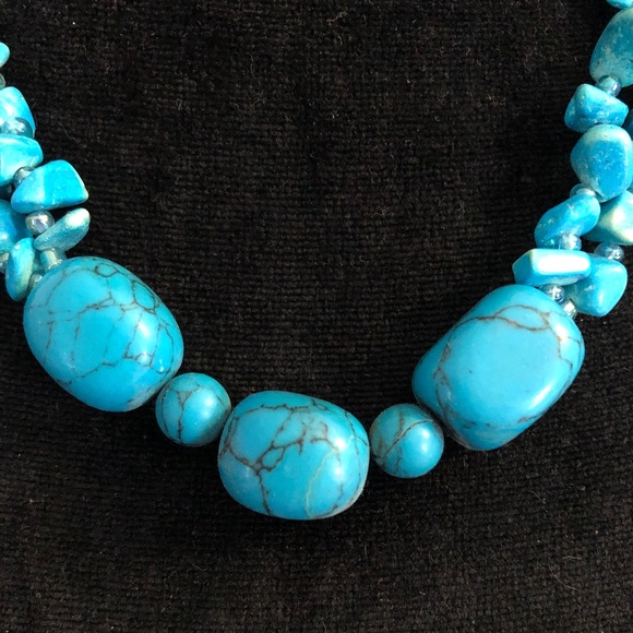 Vintage Multi Strand Turquoise Necklace - Picture 3 of 5